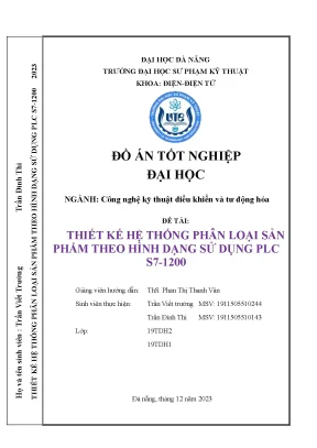 Thiết kế hệ thống phân loại sản phẩm theo hình dạng sử dụng plc s7 1200