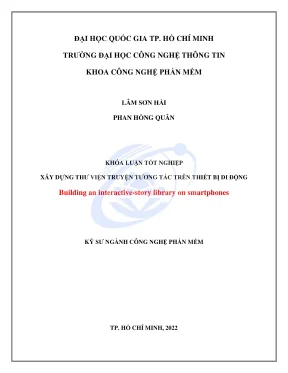 Khóa luận tốt nghiệp công nghệ phần mềm phát triển ứng dụng thư viện truyện tương tác