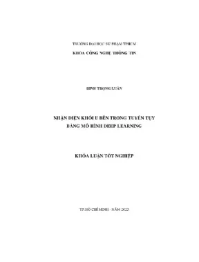 Nhận diện khối u bên trong tuyến tụy bằng mô hình deep learning