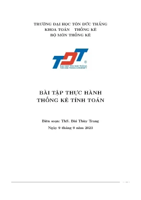 Bài tập thực hành thống kê tính toán