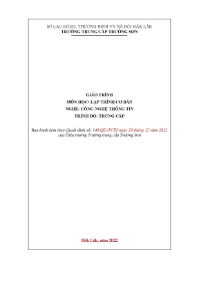 Giáo trình lập trình cơ bản nghề công nghệ thông tin trung cấp
