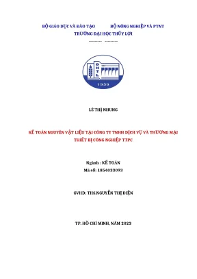 Luận văn tốt nghiệp kế toán nguyên vật liệu tại công ty tnhh dịch vụ và thương mại thiết bị công nghiệp ttpc