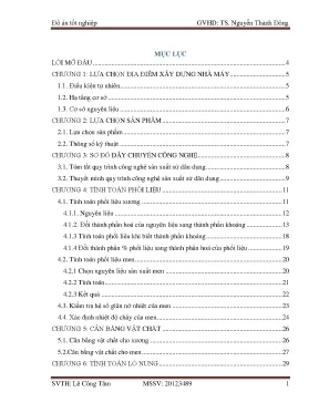 Thiết kế nhà máy sản xuất sứ dân dụng năng suất 2 triệu sản phẩmnăm