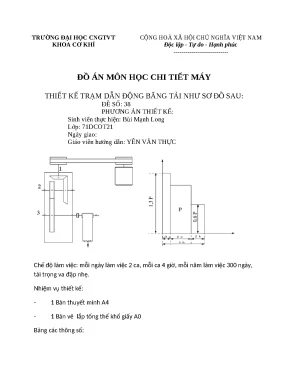 Đồ án chi tiết máy thiết kế hộp giảm tốc