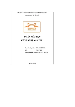Đồ án môn học công nghệ vận tải 1