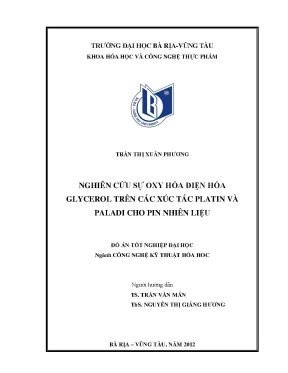 Đồ án tốt nghiệp nghiên cứu sự oxy hóa điện hóa glycerol trên các xúc tác platin và paladi cho pin nhiên liệu
