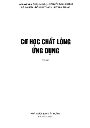 Cơ học chất lỏng ứng dụng hoàng văn quí và những người khác