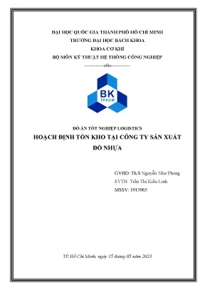 Đồ án tốt nghiệp logistics hoạch định tồn kho tại công ty sản xuất đồ nhựa