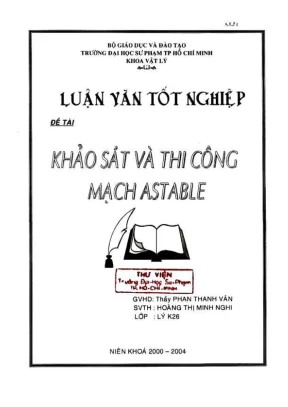 Khóa luận tốt nghiệp vật lý khảo sát và thi công mạch astable