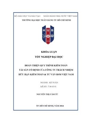 Hoàn thiện quy trình kiểm toán tài sản cố định của công ty trách nhiệm hữu hạn kiểm toán và tư vấn rsm việt nam