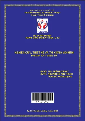 Nghiên cứu thiết kế và thi công mô hình phanh tay điện t