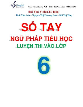 Sổ tay ngữ pháp tiểu học ôn thi vào 6
