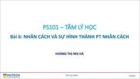 Nhân cách và sự hình thành pt nhân cách
