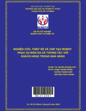 Nghiên cứu thiết kế và chế tạo robot phục vụ món ăn và tương tác với khách hàng trong nhà hàng