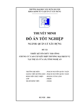 Thiết kế tổ chức thi công chung cư cao cấp kết hợp thương mại dịch vụ tại thị xã cửa lò tỉnh nghệ an