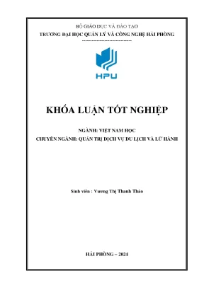 Khóa luận giải pháp nâng cao chất lượng nguồn nhân lực phục vụ phát triển du lịch cộng đồng ở huyện mù cang chải yên bái