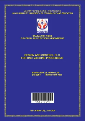 Design and control plc for cnc machine processing