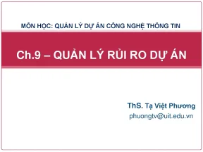 Ch9 quản lý rủi ro dự án công nghệ thông tin