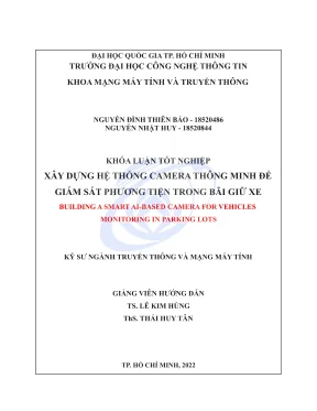 Khóa luận tốt nghiệp truyền thông và mạng máy tính xây dựng hệ thống camera thông minh để giám sát phương tiện trong bãi giữ xe
