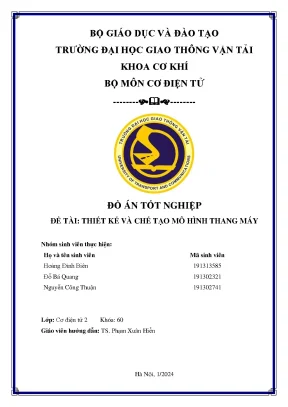 Đồ án tốt nghiệp đề tài thiết kế và chế tạo mô hình thang máy