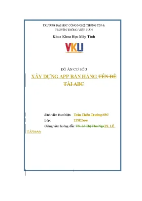 Đồ án cơ sở 3 xây dựng app bán hàng