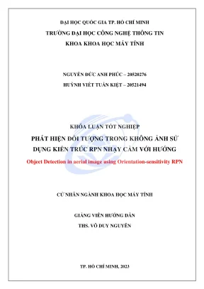 Khóa luận tốt nghiệp khoa học máy tính phát hiện đối tượng trong không ảnh sử dụng kiến trúc rpn nhạy cảm với hướng