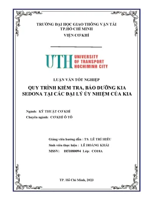 Quy trình kiểm tra bảo dưỡng kia sedona tại các đại lý ủy nhiệm của kia