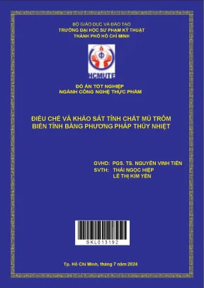Điều chế và khảo sát tính chất mủ trôm biến tính bằng phương pháp thủy nhiệt