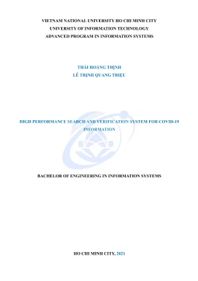 Khóa luận tốt nghiệp hệ thống thông tin high performance search and verification system for covid 19 information