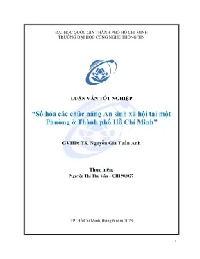 Khóa luận tốt nghiệp số hóa các chức năng an sinh xã hội tại một phường ở thành phố hồ chí minh