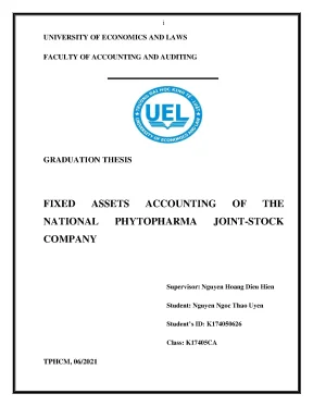 Fixed assets accounting of the r nnational phytopharma joint stock r ncompany