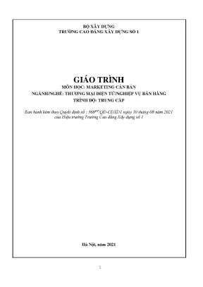 Giáo trình marketing căn bản ngành nghiệp vụ bán hàng thương mại điện tử trung cấp