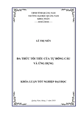 Đa thức tối tiểu của tự đồng cấu và ứng dụng
