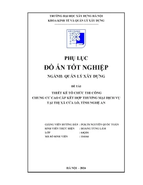 Đề tài thiết kế tổ chức thi công chung cư cao cấp kết hợp thương mại dịch vụ tại thị xã cửa lò tỉnh nghệ an