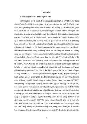 Luận án ts kế toán nghiên cứu các nhân tố ảnh hưởng đến áp dụng báo cáo tích hợp tại các doanh nghiệp niêm yết trên thị trường chứng khoán việt nam