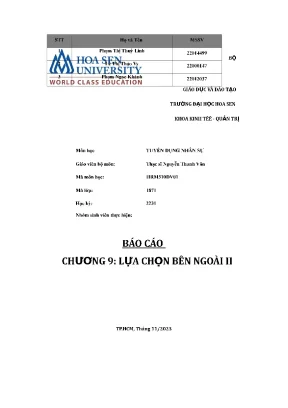 Chương 9 lựa chọn bến ngoài ii