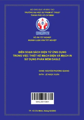 Biên soạn sách điện tử ứng dụng trong việc thiết kế mạch điện và mạch in sử dụng phần mềm eagle