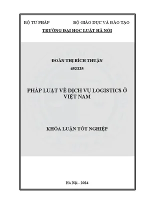 Khóa luận tốt nghiệp pháp luật về dịch vụ logistics ở việt nam