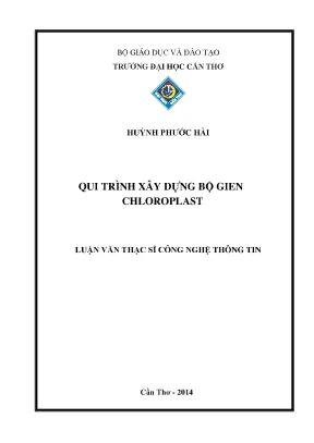 Qui trình xây dựng bộ gien chloroplast