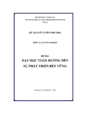 Dạy học toán hướng đến sự phát triển bền vững