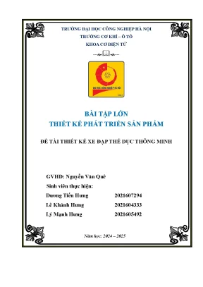 Thiết kế phát triển sản phẩm xe đạp tập thể dục thông minh haui