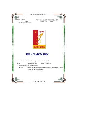 Đồ án môn học thiết kế lưới điện