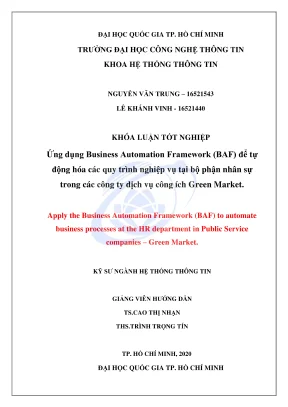 Khóa luận tốt nghiệp hệ thống thông tin ứng dụng business automation framework baf để tự động hóa các quy trình nghiệp vụ tại bộ phận nhân sự trong các công ty dịch vụ công ích