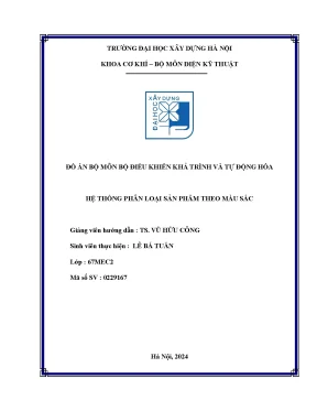 Đồ án bộ môn bộ điều khiển khả trình và tự động hóa hệ thống phân loại sản phẩm theo màu sắc