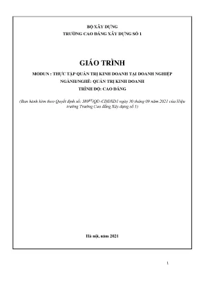 Giáo trình thực tập quản trị kinh doanh tại doanh nghiệp ngành quản trị kinh doanh cao đẳng