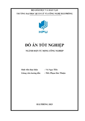 Khóa luận nghiên cứu phương pháp điều khiển hệ thống cấp nước của nhà máy nước an dương hải phòng