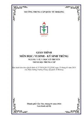Giáo trình môn học vi sinh ký sinh trùng ngành y sĩ y học cổ truyền