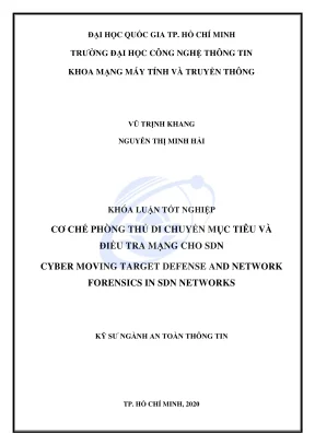 Khóa luận tốt nghiệp an toàn thông tin cơ chế phòng thủ di chuyển mục tiêu và điều tra mạng cho sdn