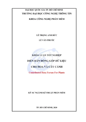 Khóa luận tốt nghiệp kỹ thuật phần mềm diễn đàn đóng góp dữ liệu cho hoa cây cảnh
