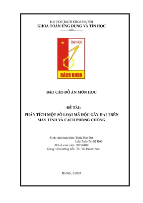 Đồ án i phân tích mã độc đại học bách khoa hà nội